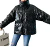 패션 스포츠 브레이커 두꺼운 오버 코트 여성 겨울 코트 긴 소매 기본 폭격기 얇은 여성 재킷 여성 자켓 outwear