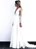 2020 빈티지 레이스 보헤미안 웨딩 드레스 긴 소매 Boho 웨딩 드레스 오픈 백 브라 가운 Vestido de Noiva