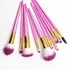 10 pennelli rosa Sakura per trucco in polvere, pennello per fondotinta, ombretto, sfumatura viso, fard, set di pennelli per trucco
