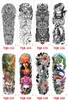 Sexy waterdichte tijdelijke tattoo sticker volledige arm mouw grote schedel tattoo stickers stickers body art nep tatoeages voor mannen vrouwen8524582