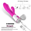 Vibrateur de lapin rechargeable USB 30 vitesses pour femmes Stimulateur de clitoris de vagin AV Stick Gode vibrateur Gode adulte sexe pour femmes T200517