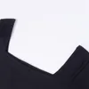 Knitted Square Neck Skinny Bodysuits Women Romper Sexy Elastic Solid Black Backless Slim Bodycon Bodysuits Playsuits Tops 2019199h