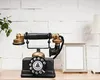 Novo Hot Criativo Promocional Presente Retro Telefone Modelo Antique Desktop Ornamento Artesanato Decoração Home Dom Estatuetas Presente Específico