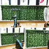 Piante artificiali Recinzione Decor Giardino Cortile per l'abbellimento della parete di casa Sfondo verde Decor Ramo di foglie artificiali Net262A
