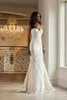 2020 Mermaid Wedding Dresses With Detachable Train Lace Applique Beach Wedding Dress Bridal Gowns Custom Made Robes De Mariée