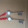 Sublimations-Weihnachtsmann-Metall-Langschlüssel mit rotem Schneeseil, Heißtransferdruck, blanko, DIY, benutzerdefinierte Weihnachts-Verbrauchsmaterialien im Großhandel