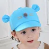 Nieuwe Baby Design Cat's Ear Kids Baseball Cap Boy and Girls Summer Cotton Mesh Sun Hat Mix Groothandel