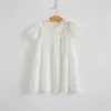 코튼 레이스 소녀 드레스 키즈 여름 새로운 수 놓은 어린이 옷 흰색 레이스 공주 한국어 귀여운 얇은 드레스 GB272
