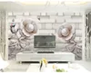 Custom Wallpaper 3d Rose Water Wave Reflection Living Room Bedroom Background Wall Decoration Wallpaper