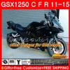 Suzuki Bandit GSX1250F GSX1250FA GSX1250 C 11 12 13 14 15 23 HC.0 GSXF1250 GSX1250C 2011年2012年2013 2013 2014 2014 2014 2015フェアリング光沢ブラック