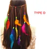 Europa und USA heißen verkaufende böhmische Feder-Haar-Bänder Hippie-Pfau-Federn Bunte Haar-Zusätze für Frauen Mädchen