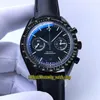 Супер версия Moonwatch 311.92.44.51.01.004 (Темная ночь) керамический корпус Дата коммутируемого Cal.9300 хронограф Автоматический Мужские часы Дизайнерские часы