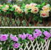 2.2m artificial flower vine wedding decoration fake silk rose ivy wreath, artificial rattan home decoration XD22261