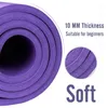 10 mm extra dik 183x80 cm plus size nbr niet-slip yoga-matten voor fitness smakeloze Pilates Tapete Gym-trainingskussens met verbanden