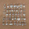 117pcs/lots Antique silver Mixed Heart Dangle Charms Pendants Beads For Jewelry Making Bracelet Necklace Findings