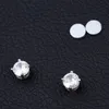 Серьги-гвоздики с блестящими кристаллами для мужчин и женщин, белый черный магнитный серьги-гвоздики с клипсой на ухе
