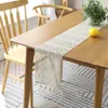 Runner Crochet Flower Hollow Lace Table Runner with Tassel for Wedding Tablecloth Burlap Table Flag