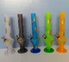 Mini Hookah Shisha Acrylic Bong Water Pipe 19.8CM Height Plastic Smoking Water Pipes Rubber Bottle Hookahs Oil Rigs Pipes