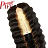 PAFF Glueless Ludzki Włosy Pełna Koronkowa Wig Brazylijski Remy Włosy Luźne Głębokie Ombre Najważniejsze 1b / 30 # Kolor przedprzeputowany