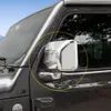 Coberturas espelho abs espelho traseiro decoração de base capa cromo para jeep wrangler jl carro exterior acessórios