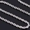 Mode Mens Hip Hop Chain Shine Necklace Luxury Classy Clavicle Necklace Silver Gold Color Rope Jewelry for Women Men 3MM2396