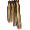 Dilys couleurs mélangées paquets de cheveux raides Remy cheveux brésiliens péruviens indiens non transformés Extensions de cheveux humains tisse des trames 828 i2901420