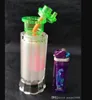 Scrub Water Bottle Glass Bongs Accessories   , Glass Smoking Pipes colorful mini multi-colors Hand Pipes Best Spoon glas