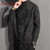 Solid Plaid Knitted Sweater Men Clothes Christmas Sweater Men Clothing 2019 Winter Man Pullover Coat J719