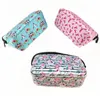 Sunflower Baseball Makeup Bag Vattentät Mjuk Neopren Kosmetisk Väska Zippered Förvaring Pouch Toalettsaker Resväskor Penna Case Organizer DHB751