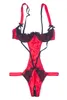 Hot Red Frauen Offenen BH Baby Doll Sexy Dessous Erotische Nylon Body Unterwäsche Crotchless Teddies Nachtwäsche Nachtwäsche S703 KA87