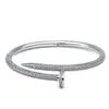 Европейский и американский модный бренд, классический циркон с микроинкрустацией, высокий круглый серебряный браслет для ногтей, полный сверла, женское кольцо3115521