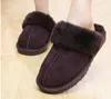 Winter Warm Genuine Leather Suede Cotton Slippers Men Women Cow-Split Slipper Boots Snow Boots Designer Indoor Cotton Slippers