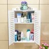 White wood Bathroom Shelve Rack Toilet Storage Rack Hairdryer Toilet Toiletries Storage Cabinet Waterproof Without Punching8142562