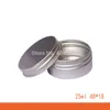 Pusty aluminiowy słoik 25g Aroma Candle Pot Pojemnik 25ml Pudełko do zębów Dia 48mm Kosmetyczne Pudełko Metalowa Metalowa nakrętka