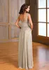 Vintage Chiffon ALine Mother Of the Bride Dresses Sexy Vneck Applique Lace beaded modest Mother Party Gowns plus size Custom Mad5011701