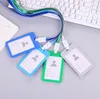 Candy color Identity badge lanyard plastic work ID Neck Strap Card Bus holders work card bus access student card holder with lanyard SN3326