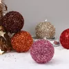 Décoration de fête 12 pièces 8cm boules de noël brillantes ornements d'arbre de noël haut de gamme joyeux année fournitures1