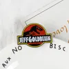 Gules Dinosaur Jakt efter Novelty Brooches "Jeffgoldblum" Brosch Pins Movie Badges Smycken Emalj Pin Brosches
