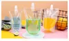 Plastic Clear Drink Pouches No Leakage Drink Reusable Juice Bags Stand up Disposable Drink Pouch Smoothie Bag for Freezing Juice Heavy Duty