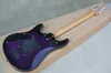 Customizable-6 Strings Purple Electric Guitar with Active Pickups,Rosewood Fretboard,24 Frets