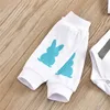 Barboteuse de Pâques pour enfants mes premières lettres de Pâques barboteuses imprimées + Legging de lapin 2 pièces/ensemble tenue de Pâques pour garçons