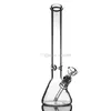 Narguilés Beaker 9mm Bongs 18 ", 14" et 12 "tuyau d'eau en verre ont un joint d'éléphant Super Heavy Bong big dab rig