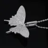 ECED OUT Pendant Hip Hop Schmuck Luxus Designer Halskette Herren Goldkette Anhänger Bling Diamond Butterfly Charms Rapper Mode A290U