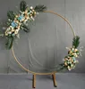 Shiny Gold Wedding Decoration Arches flower stand Floral Balloons Metal Rack circle Background Wrought Iron Shelf Decorative Party Backdrops metal DIY props