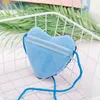 Девушки блестки формы сердца кошелек детский дизайнер мешок мешок монетки кошелек мини сердца в форме плеча сумки hha701