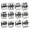 Metals Zinc Alloy Mixed Zodiac Spacer Beads Fit Charm Bracelet Jewelry Making Findings Bead DIY Wholesale 60pcs