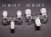 Bongs için Üçlü Eklem Damalı Adaptörü - 3 Parçayı Bağlayın, Çift Kase Çoklu Boyutları (14mm/18mm), Erkek/Kadın, Bookahlar Sigara Aksesuarları