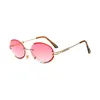 Vidano Optical 2019 luxury sunglasses for men and women fashion oval frame designer sun glasses unisex classic rimless eyewear
