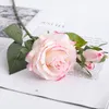 Decorative Flowers & Wreaths Real Touch Rose Branch Artificial For Xmas Home Table Decor Wedding Fall Decorations Floral Flores Artificiales