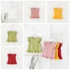 irl Shirt Ruffle Princess Sleeveless Shirt Girls Summer Cotton Falbala Sleeve T-shirt Baby Candy Color Blouse Kids Boutique Clothes ZYQ200